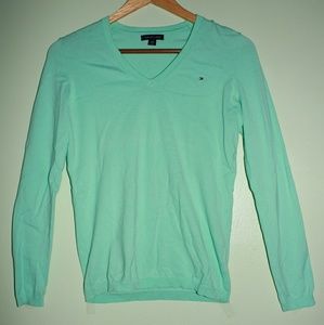 Women XS Tommy Hilifiger Shirt Blue  Long Sleeve